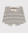 Baby-Shorts aus einfarbigem geflammtem Jersey weiss AVALANCHE/blau SMOKING