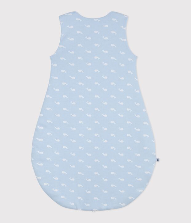Babyschlafsack aus Baumwolle mit Walmotiv TOG-Wert 2,5 blau/weiss