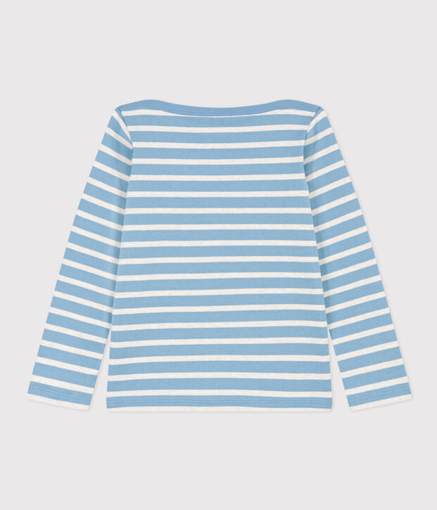Kinder-Matrosenshirt aus Baumwolle f&uuml;r M&auml;dchen blau/beige