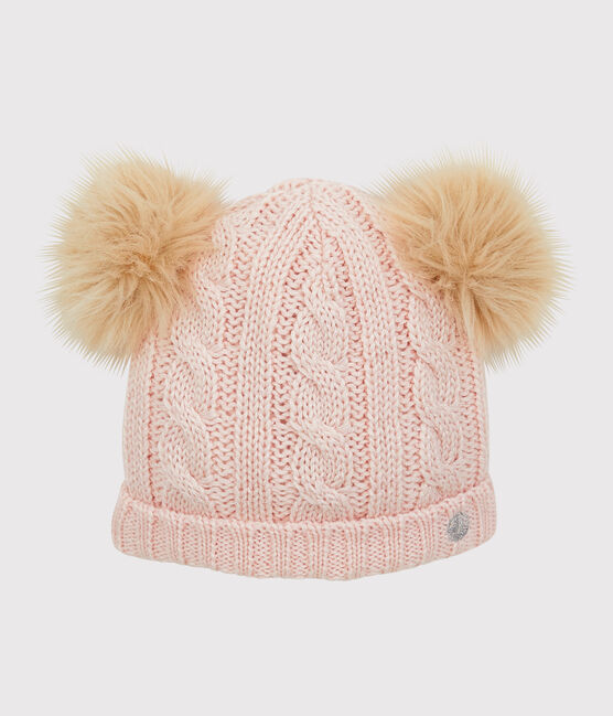 Kindermütze für Mädchen rosa MINOIS/ ARGENT