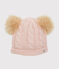Kindermütze für Mädchen rosa MINOIS/ ARGENT
