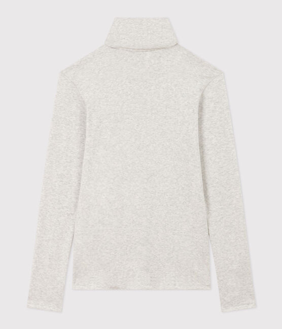 T-Shirt mit Rollkragen L’ICONIQUE aus Baumwolle für Damen grau BELUGA CHINE