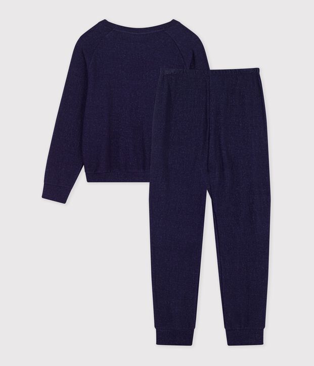 Damen-Pyjama aus einfarbigem Baumwoll-Frottee SOIR