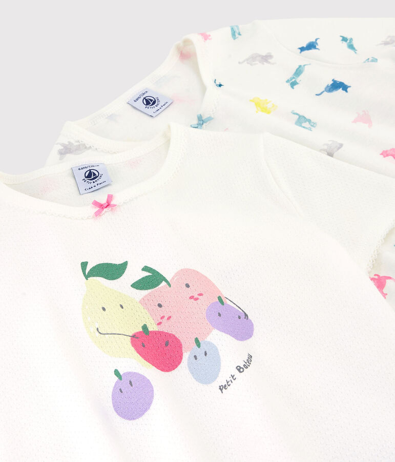 2er-Set Kinderpyjamas aus Baumwolle f&uuml;r M&auml;dchen vielfarbig