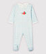 Baby-Strampler aus Baumwolle mit Vichy-Muster in Blau für Mädchen