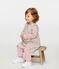 Gemustertes Baby-Leggingkleid für Mädchen weiss MARSHMALLOW/weiss MULTICO