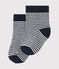 Baby-strümpfe in ringelstreifenmuster unisex blau SMOKING/beige COQUILLE