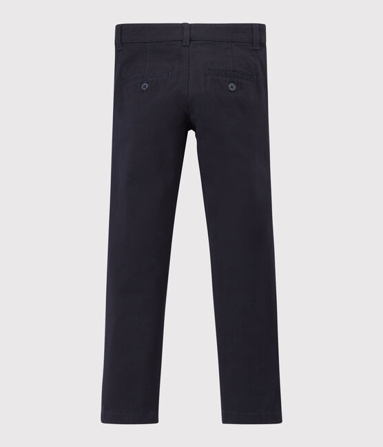 Kinderhose aus Baumwoll-Gabardine in Slim Fit-Passform für Jungen blau SMOKING