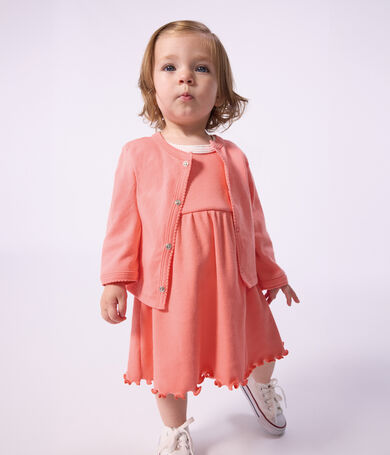 Baby-Cardigan aus einfarbiger Baumwolle
