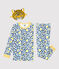 Kinderpyjama aus Baumwolle mit leuchtendem Leopardenmotiv weiss MARSHMALLOW/weiss MULTICO