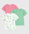3er-Set kurzärmelige Kinder-T-Shirts aus Baumwolle mit Dinos variante 1
