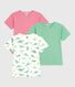 3er-Set kurzärmelige Kinder-T-Shirts aus Baumwolle mit Dinos