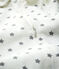 Baby-Strampler ohne Füße mit Reißverschluss aus Bio-Baumwolle mit Sternenmotiv weiss MARSHMALLOW/grau GRIS