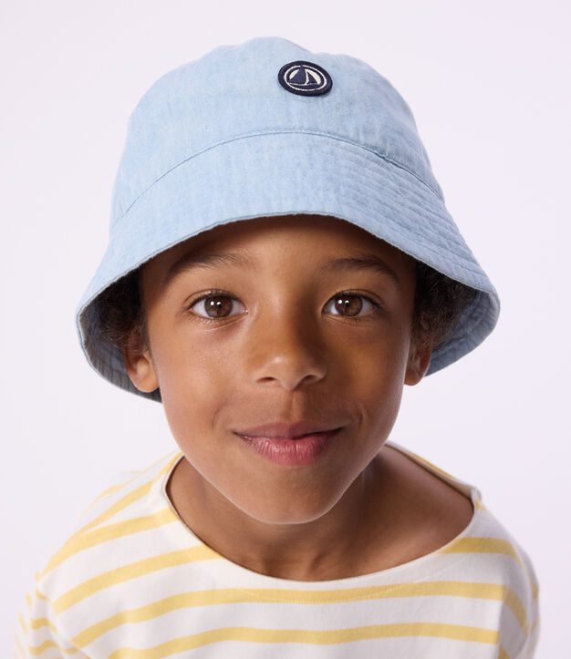Kinder-Sonnenhut aus Denim blau