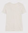 Damen-T-Shirt L'Iconique mit V-Ausschnitt aus Baumwolle, unifarben grau BELUGA CHINE