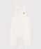 Baby-Latzhose aus einfarbigem Fein-Cord naturfarben MILK