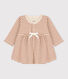 Gestreiftes Babykleid aus Baumwoll-Doppeljersey