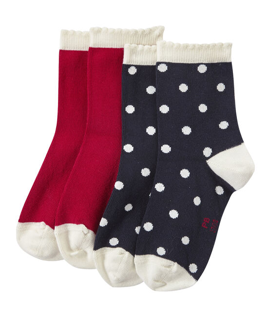 Mädchen-Socken im 2er-Set weiss LOT