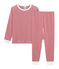 Rippstrick-Pyjama für kleine Jungen rot TERKUIT/weiss MARSHMALLOW