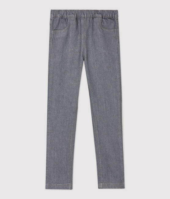 Kinder-Slim-Jeans für Mädchen grau GRIS FONCE/ DARK GREY
