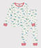 Kinder-Pyjama aus Baumwolle mit Dinos  weiss MARSHMALLOW/weiss MULTICO