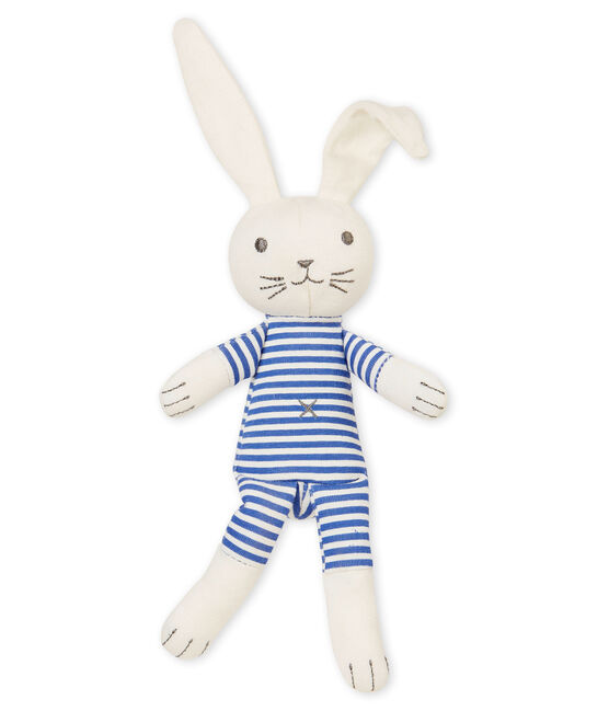 Baby-kuschelhäschen rassel unisex blau SMOKING/weiss MARSHMALLOW