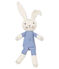 Baby-kuschelhäschen rassel unisex blau SMOKING/weiss MARSHMALLOW