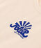 Kurzärmeliges Baby-T-Shirt aus geflammtem Jersey naturfarben AVALANCHE