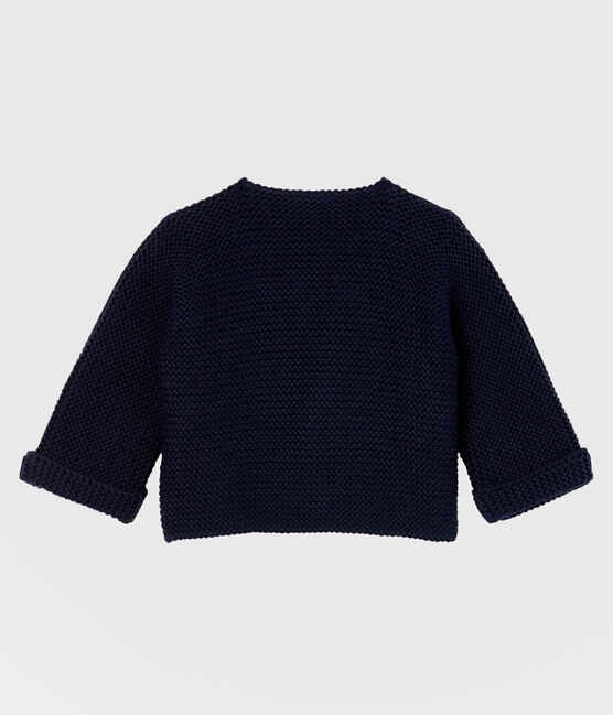 Baby-Cardigan aus Bio-Baumwollstrick blau SMOKING