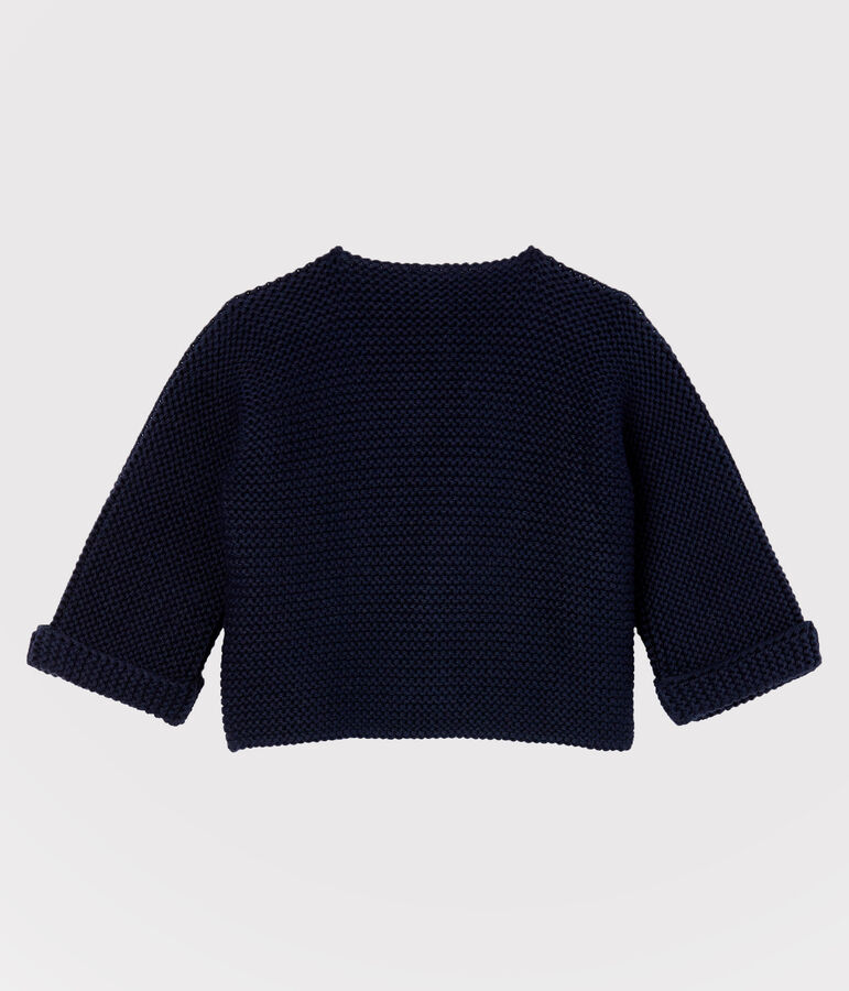 Baby-Cardigan aus Bio-Baumwollstrick blau SMOKING