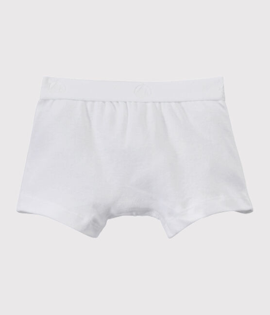 Einfarbige Jungen Boxershorts weiss ECUME