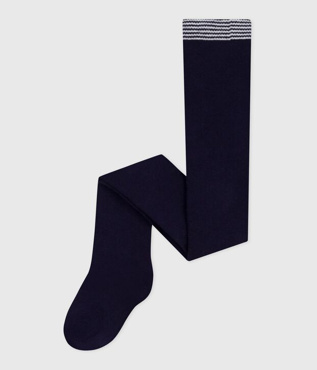 Baby-Strumpfhose aus einfarbiger Baumwolle blau