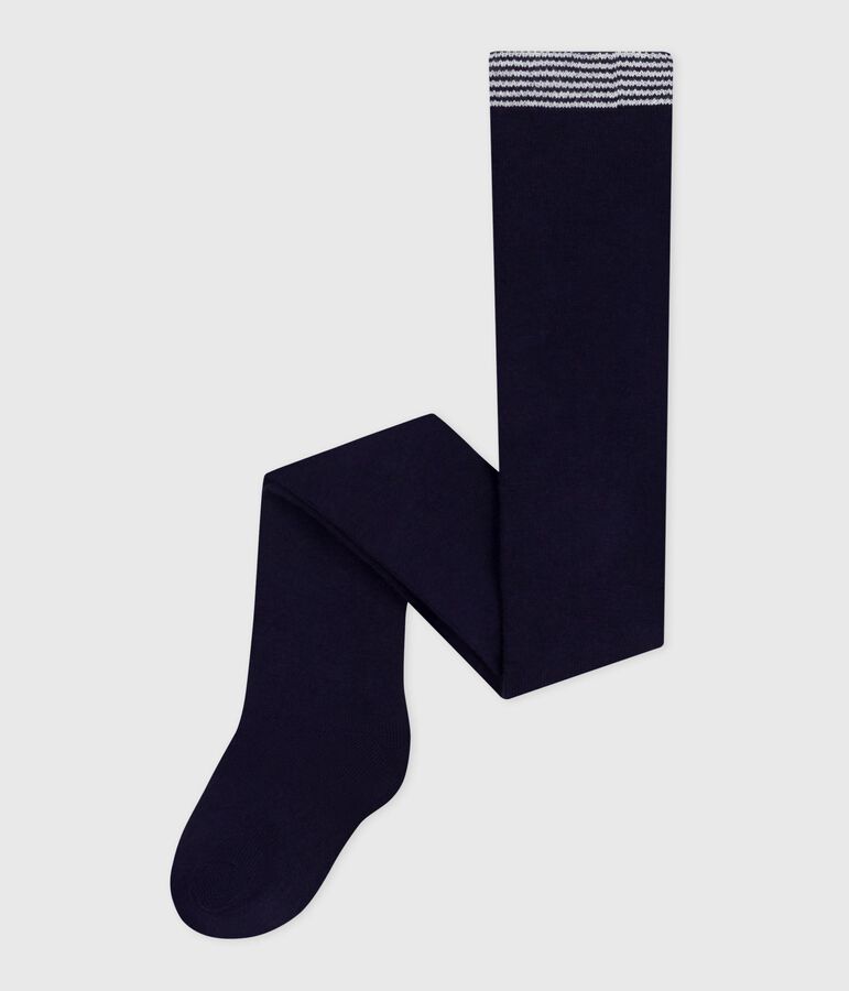 Baby-Strumpfhose aus einfarbiger Baumwolle blau