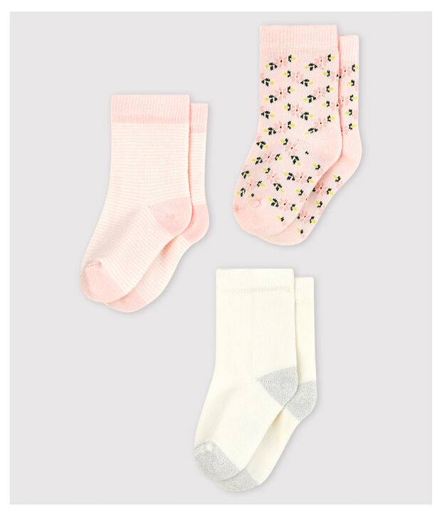 3er-Set Babysocken mit Motiv f&uuml;r M&auml;dchen vielfarbig