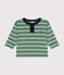 Langärmeliges Baby T-Shirt aus feinem Jersey grün PALMERAIE/ PAUL