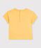 Kurz&auml;rmeliges Baby-T-Shirt aus einfarbiger Baumwolle mit Motiv gelb