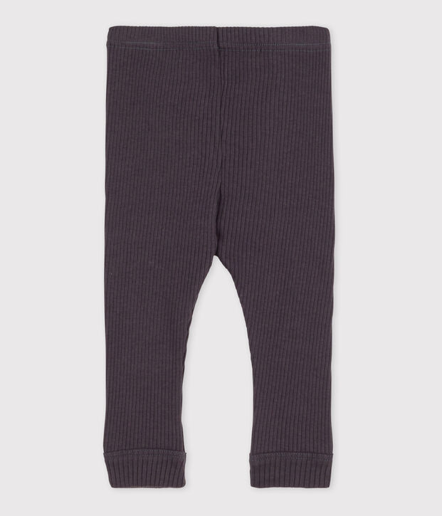 Baby-Leggings aus Rippstrick grau