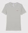 Damen-T-Shirt aus gestreifter Baumwolle mit "Je t'aime"-Schriftzug weiss MARSHMALLOW/blau SMOKING