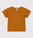 Kurzärmeliges Baby-T-Shirt aus geflammtem Jersey.