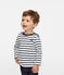 Ikonisches Baby-Streifenshirt unisex beige COQUILLE/blau SMOKING
