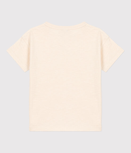 Kurzärmeliges Kinder-T-Shirt aus Baumwolle für Jungen naturfarben AVALANCHE