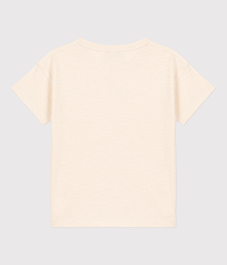 Kurz&auml;rmeliges Kinder-T-Shirt aus Baumwolle f&uuml;r Jungen naturfarben