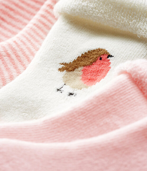 Set mit drei Paar kuschelig weichen, bequemen Frottee-Socken. variante 2