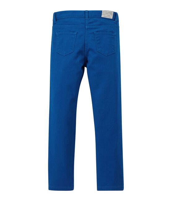 Mädchen-Hose aus farbigem Denim blau PERSE