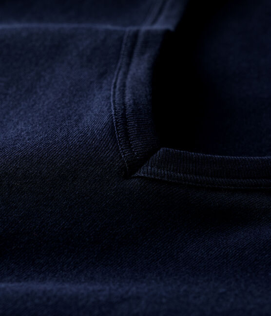 Eng anliegendes T-Shirt mit V-Ausschnitt aus Baumwolle für Damen blau SMOKING