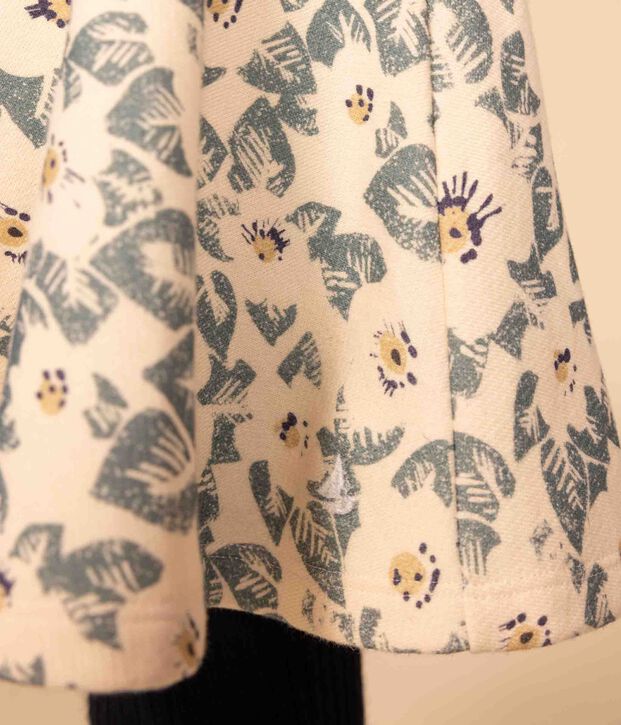 Kinderrock aus Molton f&uuml;r M&auml;dchen naturfarben/vielfarbig