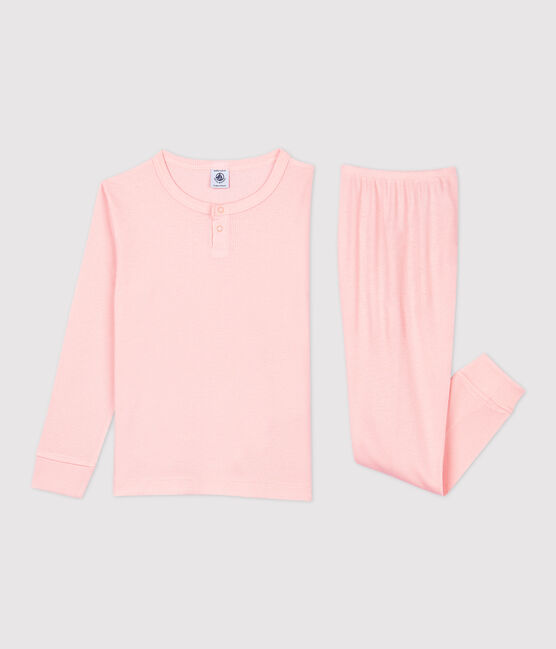 Kinderpyjama aus Baumwolle/Lyocell rosa MINOIS