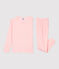 Kinderpyjama aus Baumwolle/Lyocell rosa MINOIS