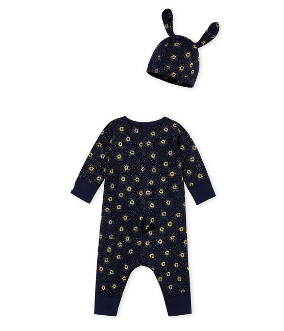 Baby Jungen Overall und Mütze im Set blau SMOKING/gelb DORE