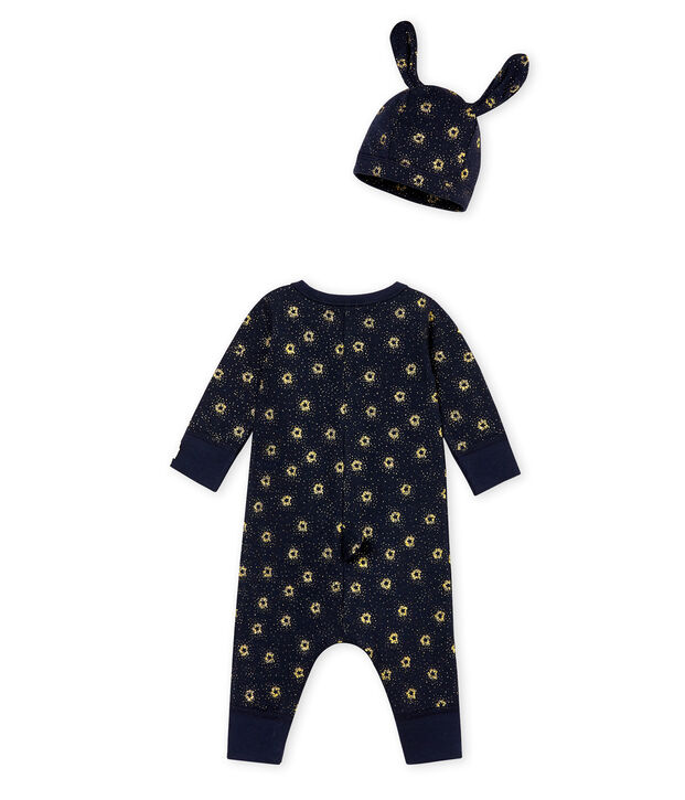 Baby Jungen Overall und M&uuml;tze im Set blau/gelb